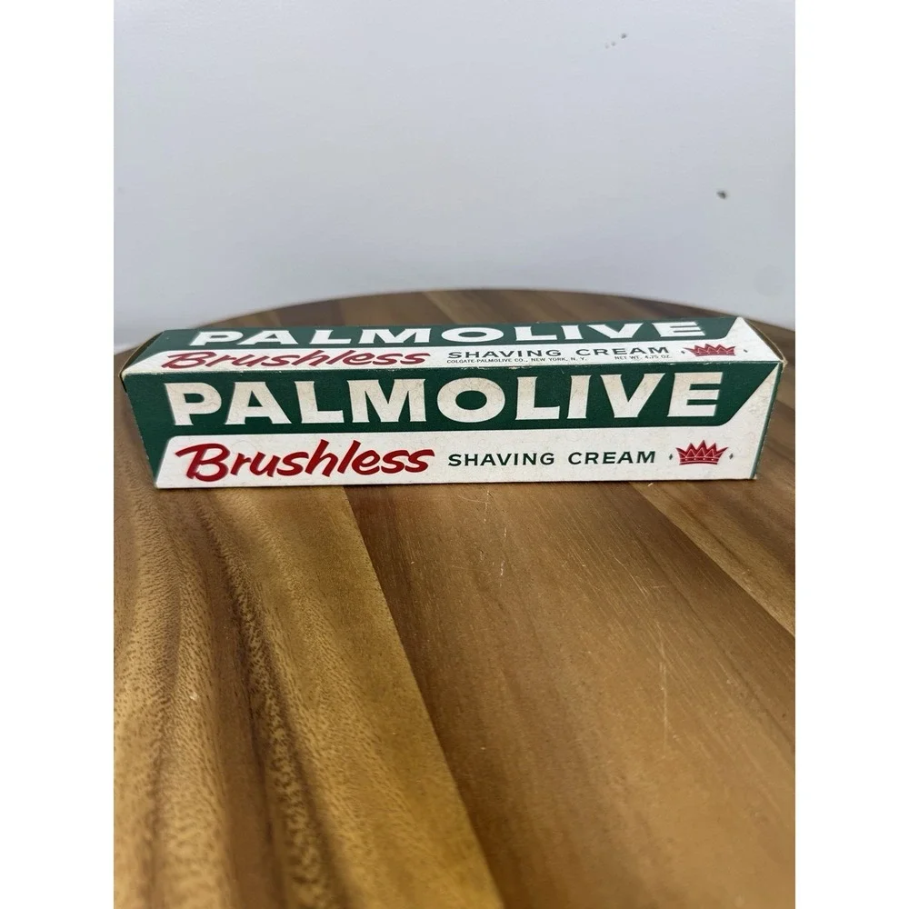 Vintage NOS Palmolive Brushless Shaving Cream Large Box Only‎ Made in USA